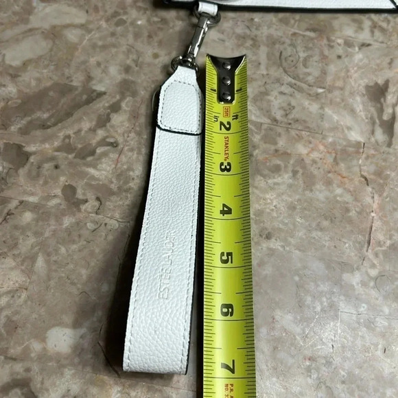 white slim purse wristlet ,grommets,envelope pouch wristlet , clutch, - Picture 14 of 17